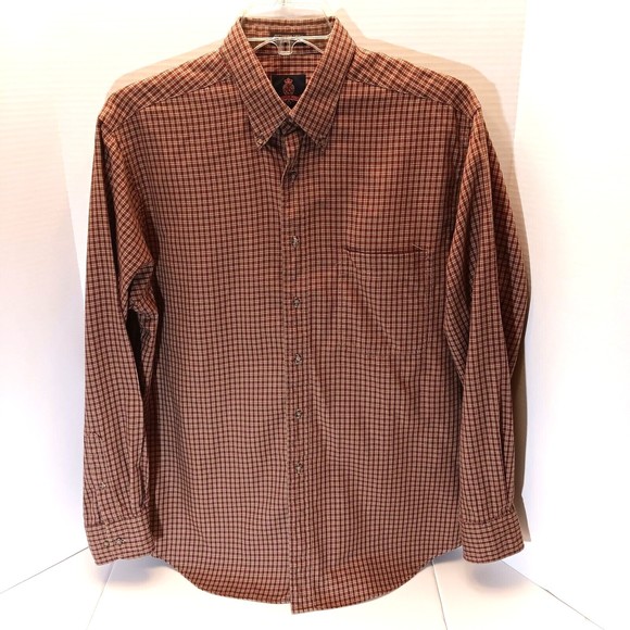 Savile Row Button Up Shirt Plaid Long Sleeve Tottinham Twill Mens 16 1/2 (34-35) - Picture 1 of 9